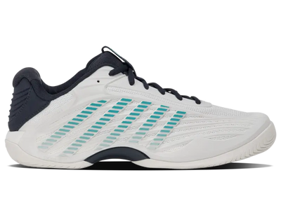 KSwiss Men's Tennis Shoes Hypercourt Express 3 - All Court Wide - Blanc /Carbon/Baltic