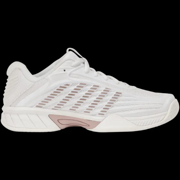KSwiss Junior Tennis Shoes Hypercourt Express 3 - All Court - White/Rose/Violet Ice