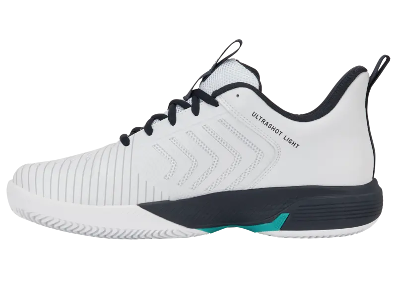 KSwiss Men's Tennis Shoes Ultrashot Light - Clay Court - White/Carbon/Baltic