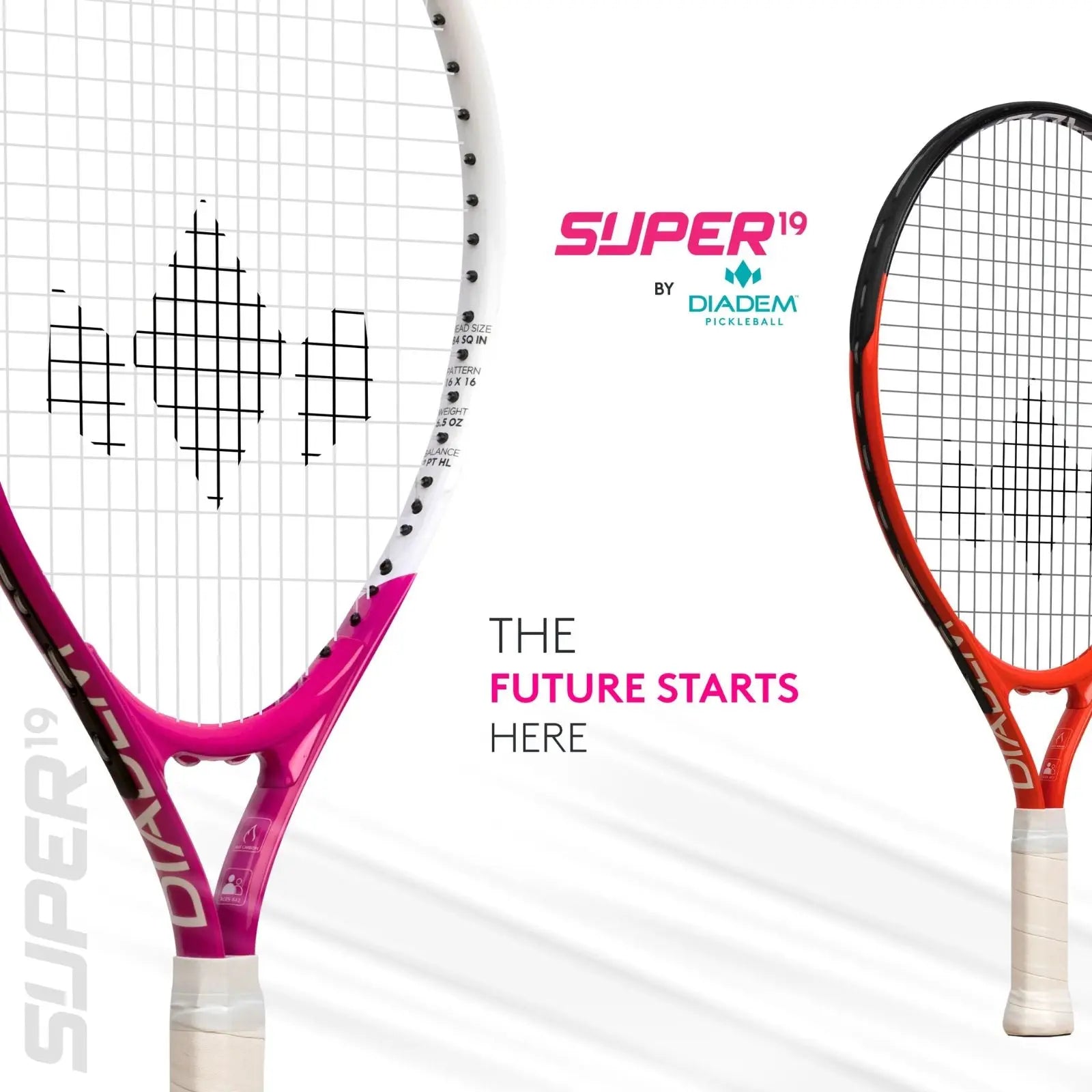 Diadem Junior Tennis Racquet Super 19 Red