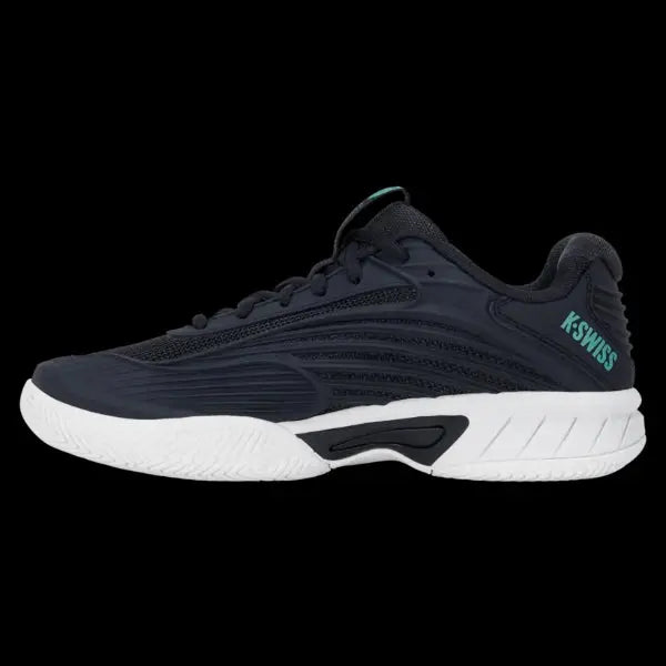 KSwiss Junior Tennis Shoes Hypercourt Express 3 - All Court - Carbon/Baltic/White