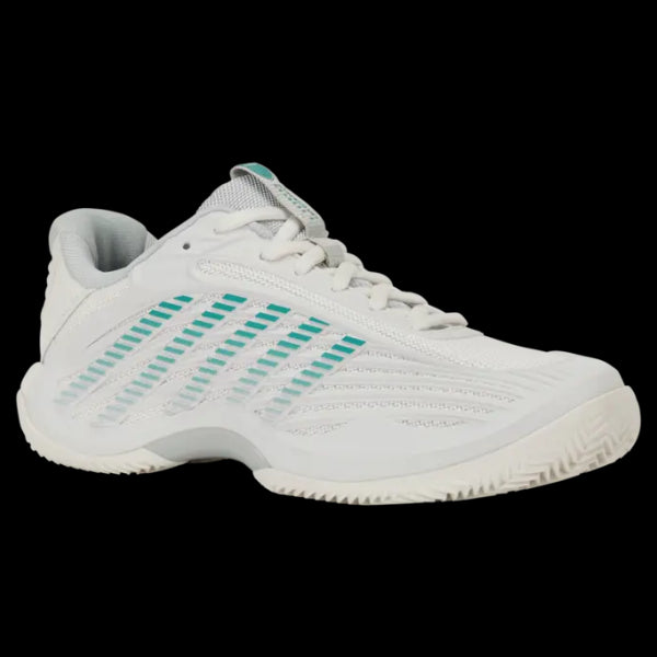 KSwiss Women's Tennis Shoes Hypercourt Express 3 - Clay Court - Blanc / Gray/Baltic