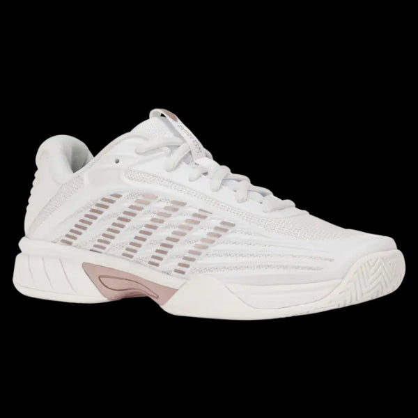 KSwiss Junior Tennis Shoes Hypercourt Express 3 - All Court - White/Rose/Violet Ice