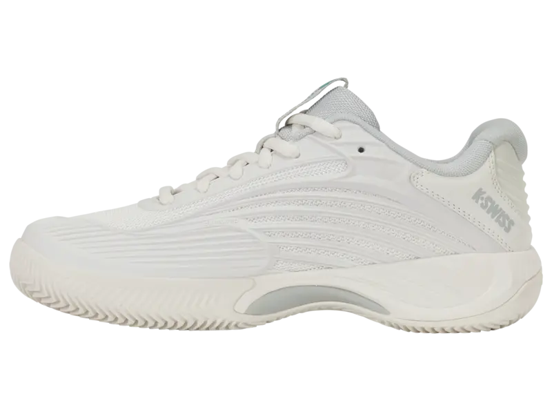 KSwiss Women's Tennis Shoes Hypercourt Express 3 - Clay Court - Blanc / Gray/Baltic