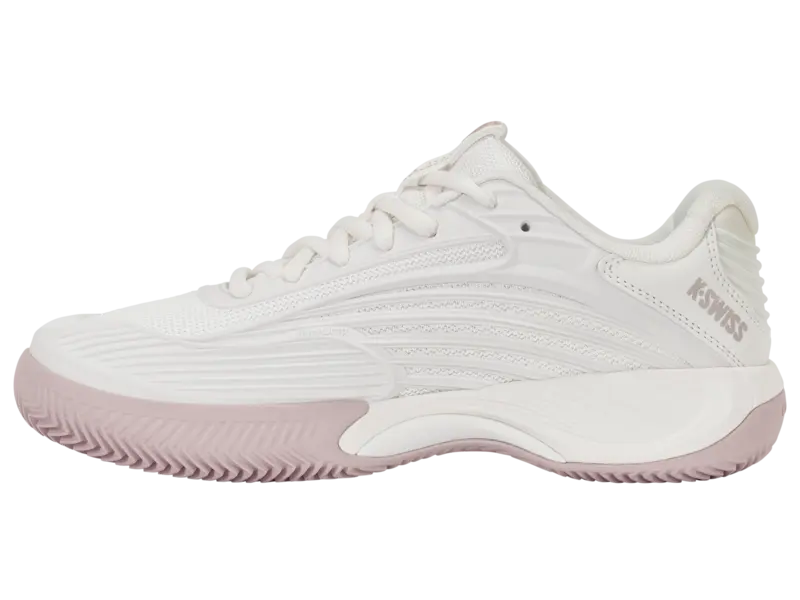 KSwiss Women's Tennis Shoes Hypercourt Express 3 - Clay Court - Blanc de Blanc/Rose Gold