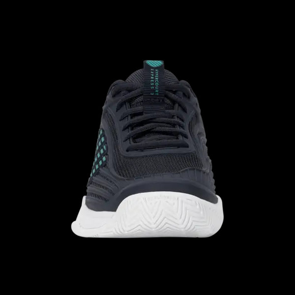 KSwiss Junior Tennis Shoes Hypercourt Express 3 - All Court - Carbon/Baltic/White