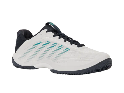 KSwiss Men's Tennis Shoes Hypercourt Express 3 - Clay Court - Blanc /Carbon/Baltic