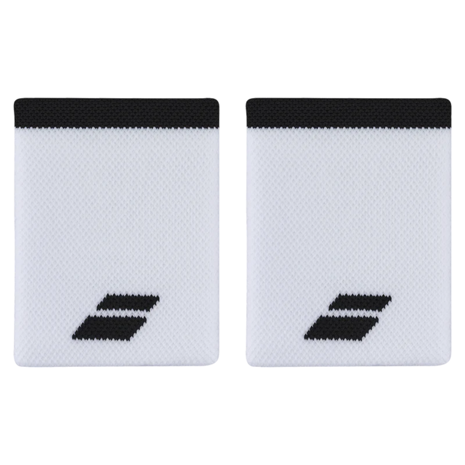 Babolat Logo Jumbo Wristband - White/Black - 2 Pack