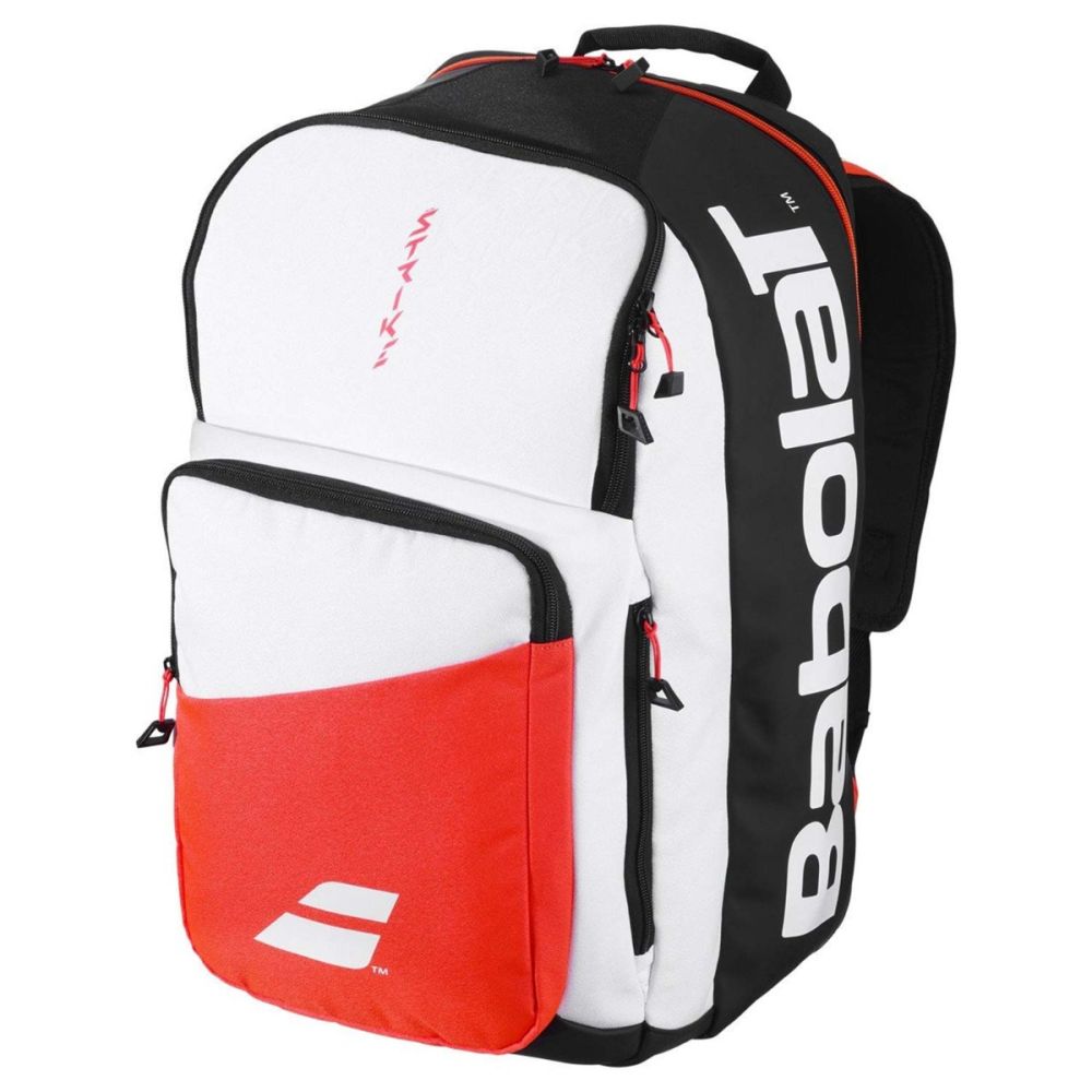 Babolat Tennis Bag Pure Strike Backpack White Orange