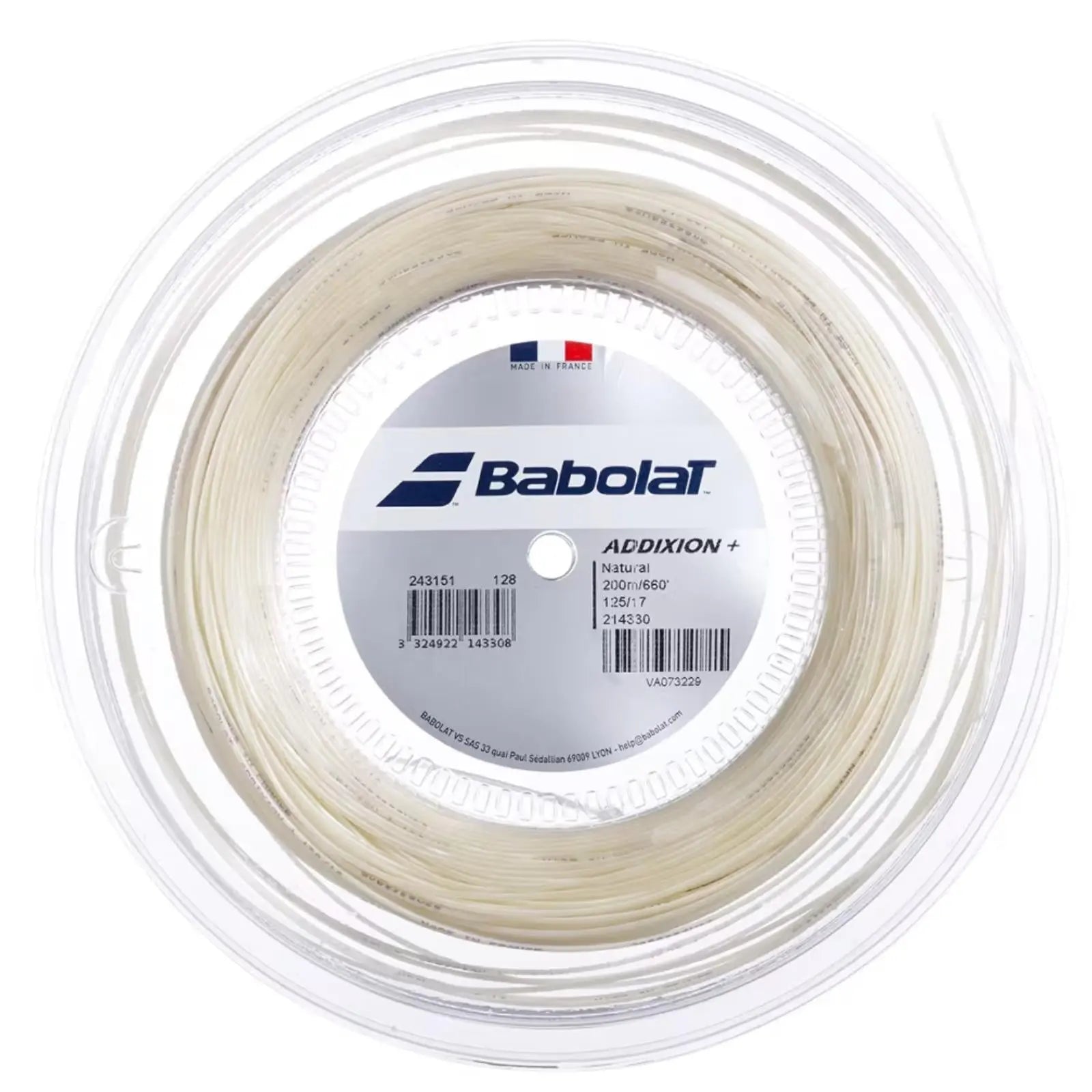 Babolat Tennis String Addixion + 200M - 1.25 (17) - Natural