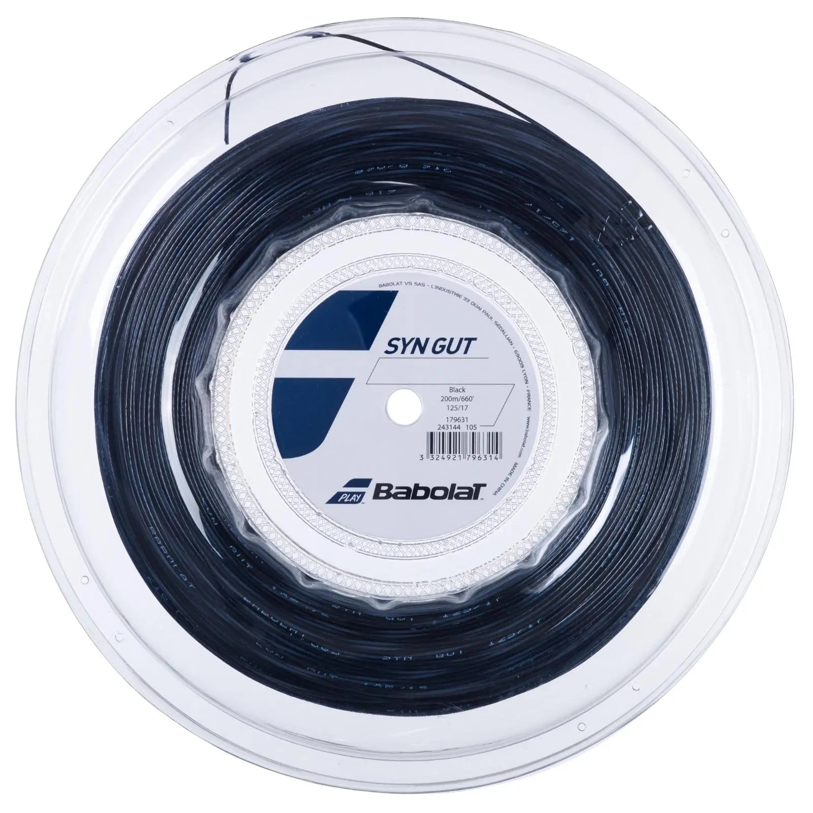Babolat Tennis String Synthetic Gut Force 200M - 1.30 (16) - Black