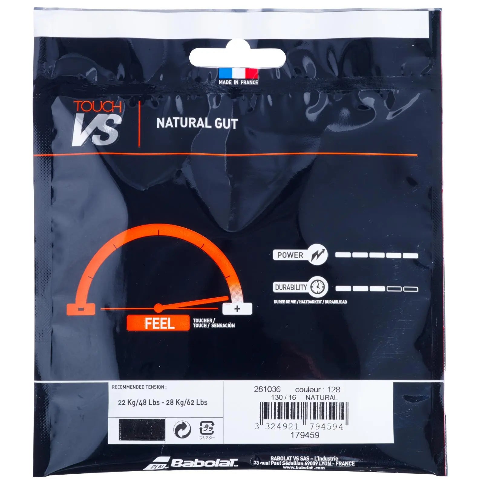 Babolat Tennis String Touch VS 6M ( Set) - 1.30 (16) - Natural