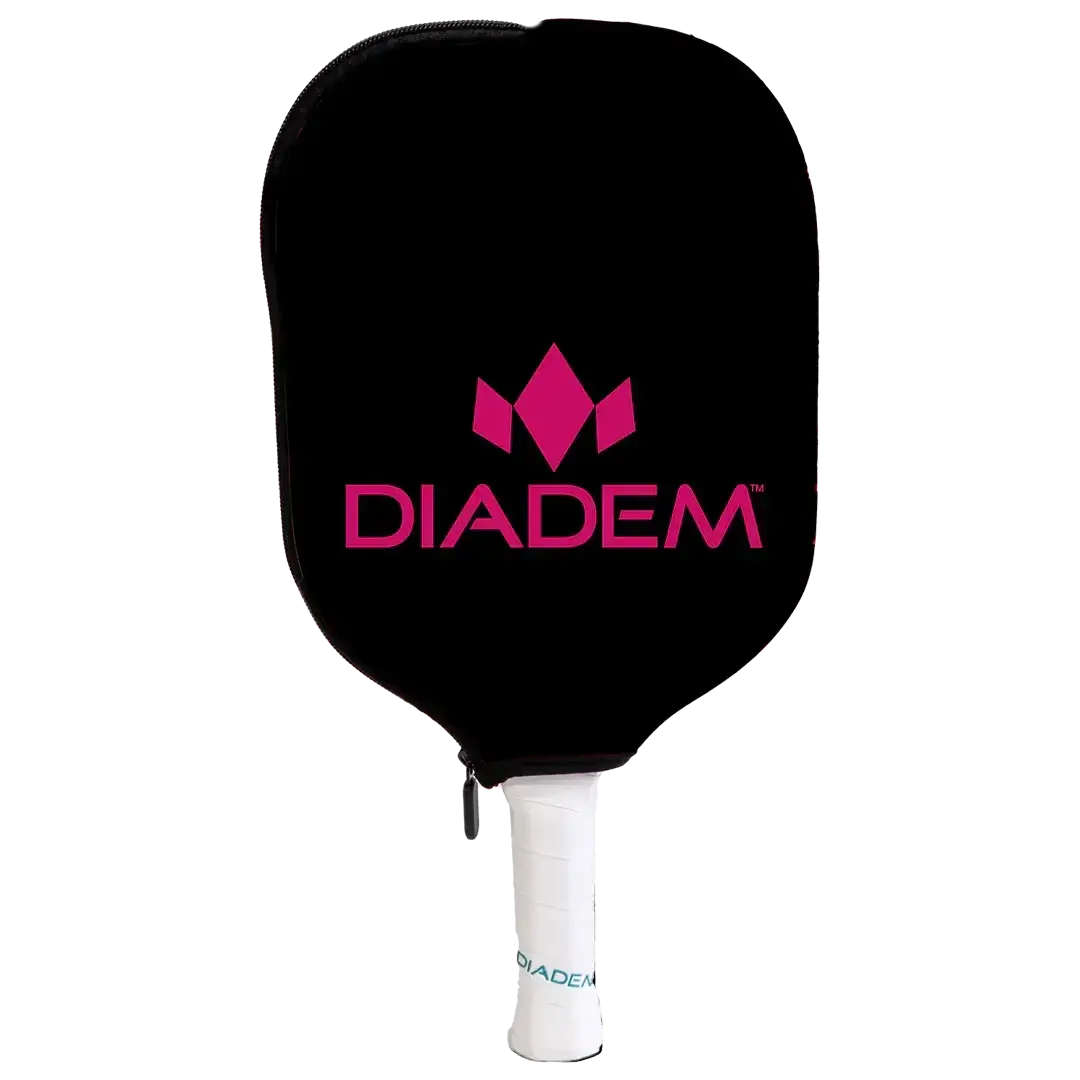 Diadem Pickleball Paddle Cover - Black W/Pink