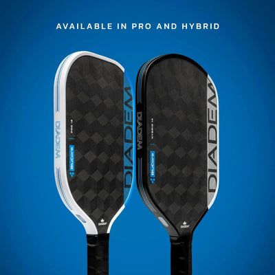 Diadem Pickleball Paddle Edge Blucore 14mm Hybrid Shape - Black
