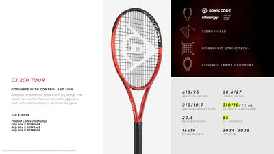 Dunlop CX200 Tour Tennis Racquet (Unstrung)