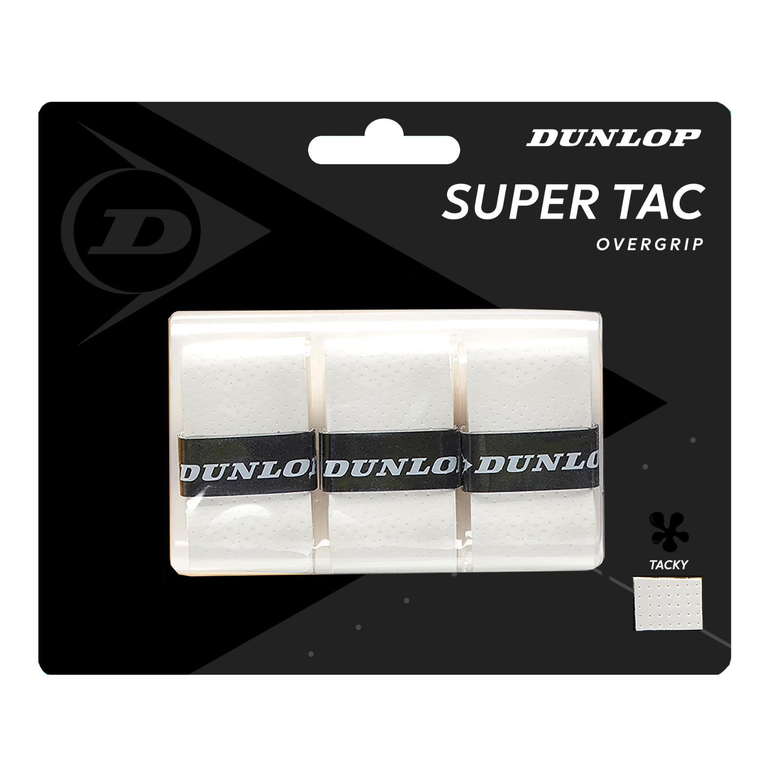 Dunlop Over Grip Super-Tac White 3-Pack (Made In Japan) - Tacky