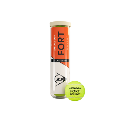 Dunlop Tennis Ball Fort Clay Court 4-Ball Tin