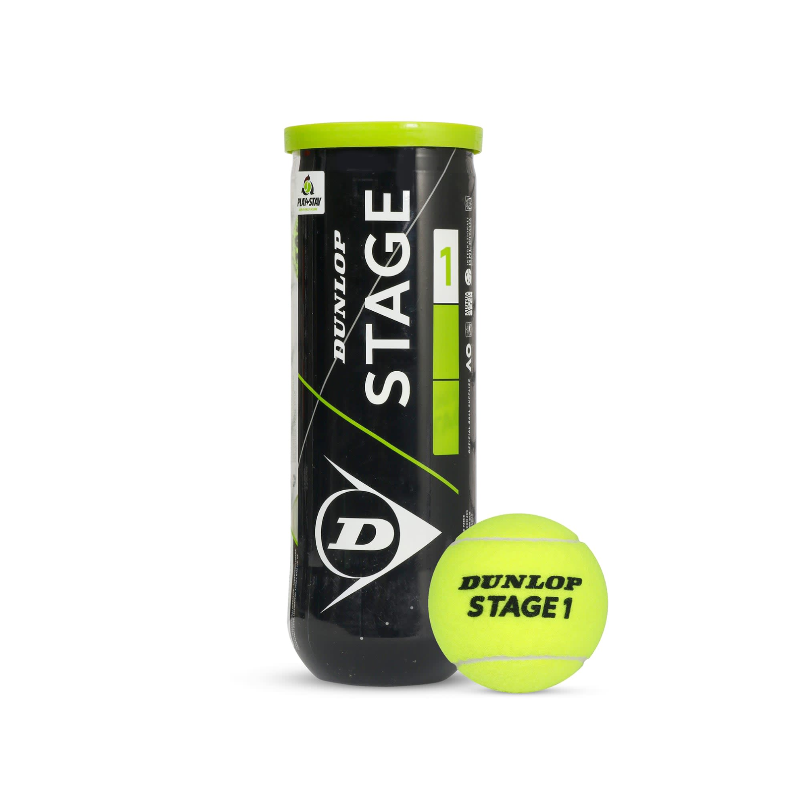 Dunlop Tennis Ball Stage 1 Green 4-Ball