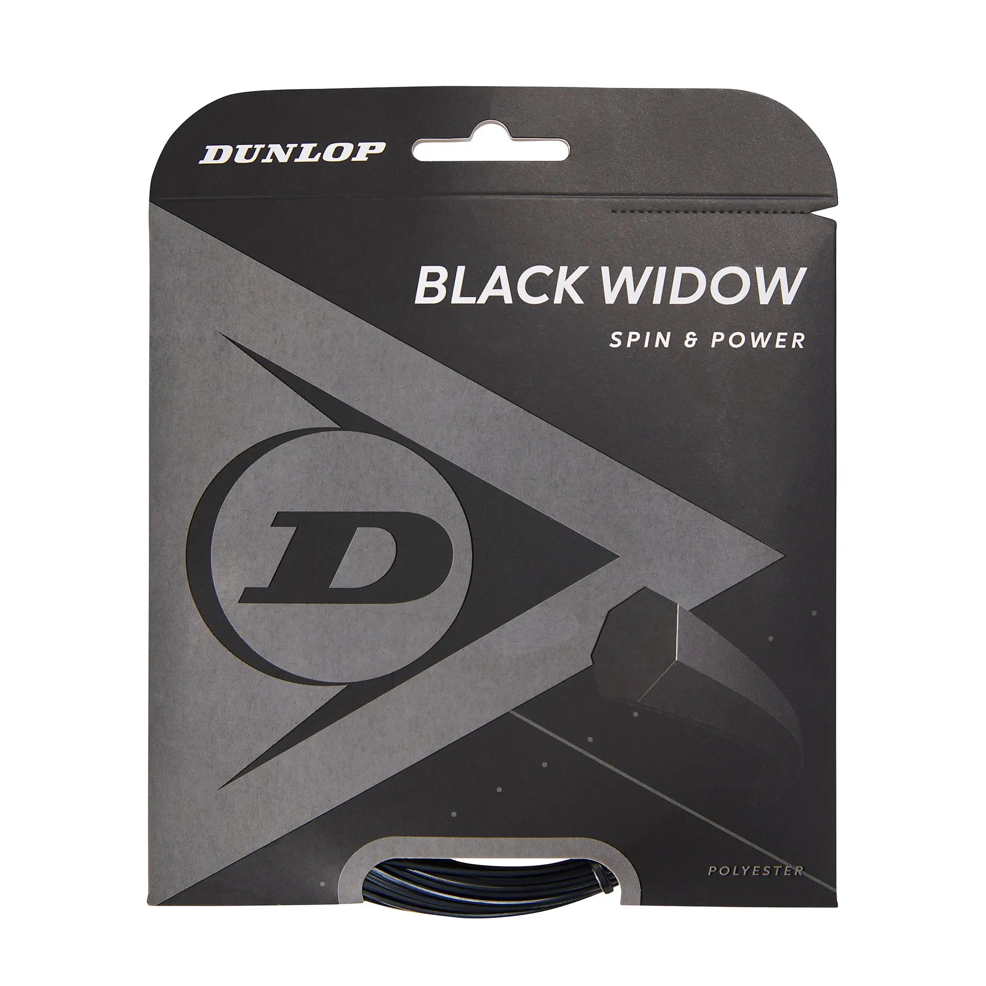 Dunlop Tennis String Black Widow 18G Set - Polyester - Shaped