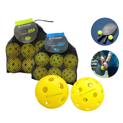 Pro Kennex Pickleball Balls - Indoor- 6 Packs 26 Holes