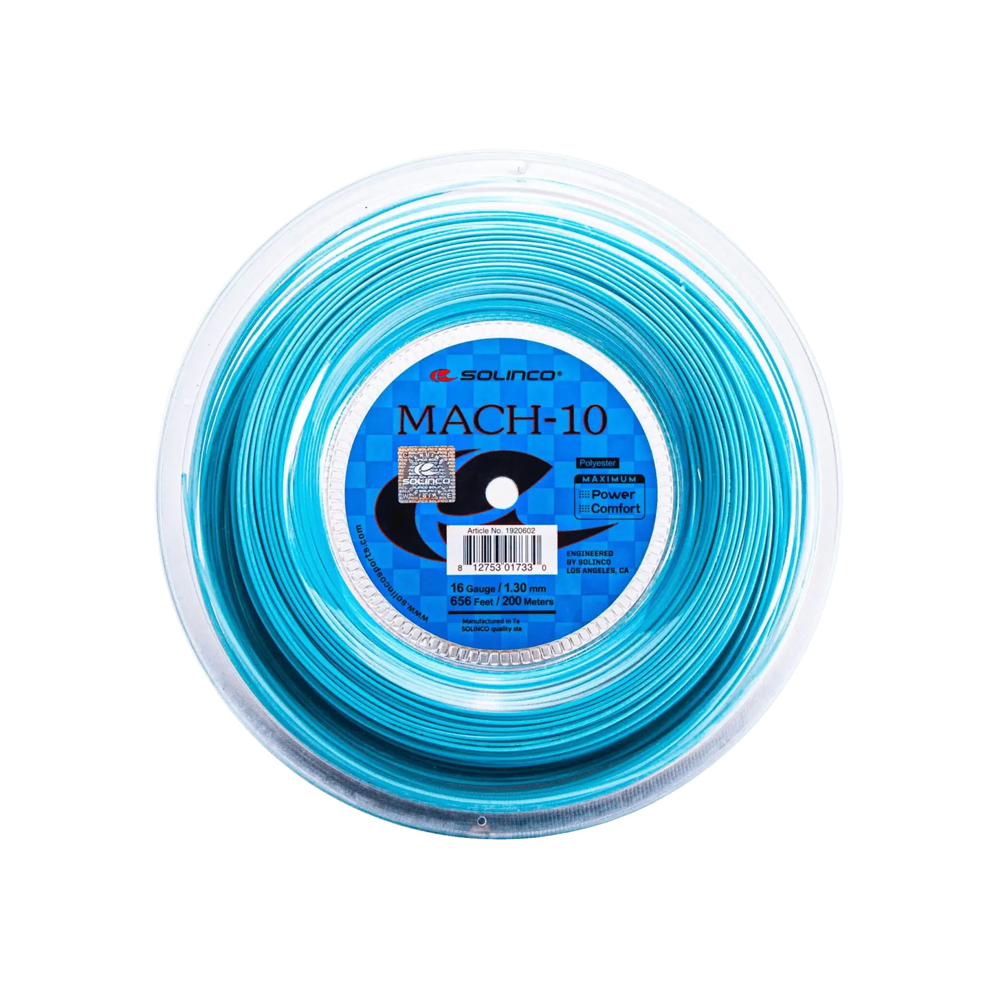 Solinco Mach-10 Tennis String Reel 200 meter 1.3mm 16 Gauge - Blue