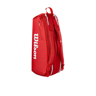 Wilson Tennis Bag Super Tour Red 6 Racquets
