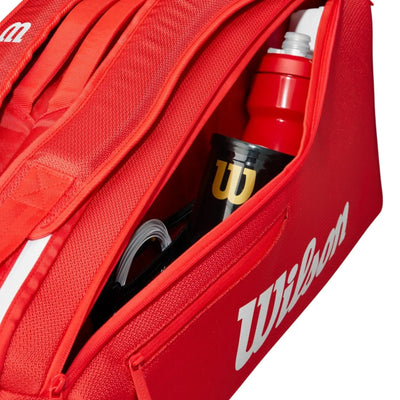 Wilson Tennis Bag Super Tour Red 6 Racquets