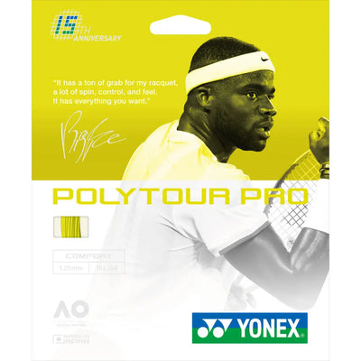 Yonex Polytour Pro Comfort 15th Anniversary Limited 1.25 16L GA Tennis String Set-Flash Yellow