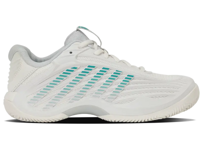 KSwiss Women's Tennis Shoes Hypercourt Express 3 - Clay Court - Blanc / Gray/Baltic