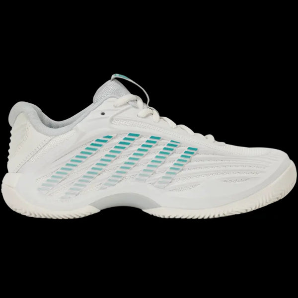 KSwiss Women's Tennis Shoes Hypercourt Express 3 - Clay Court - Blanc / Gray/Baltic