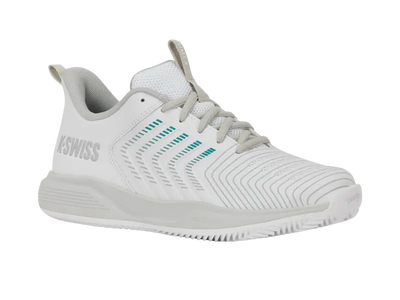 KSwiss Women's Tennis Shoes Ultrashot Light - Clay Court - White/Dawn Blue/Baltic