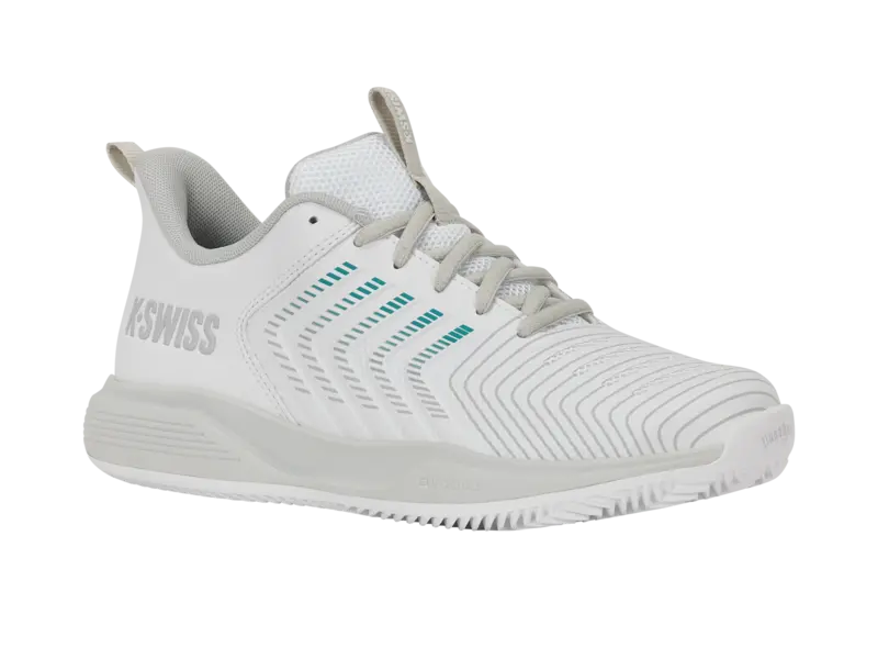 KSwiss Women's Tennis Shoes Ultrashot Light - Clay Court - White/Dawn Blue/Baltic