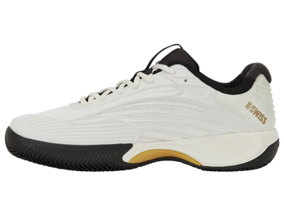KSwiss Men's Tennis Shoes Hypercourt Express 3 - Clay Court - Blanc/Moonless/Gold