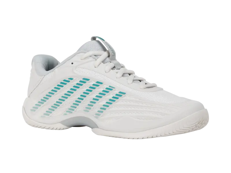 KSwiss Women's Tennis Shoes Hypercourt Express 3 - All Court Wide - Blanc / Gray/Baltic
