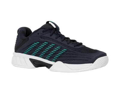 KSwiss Junior Tennis Shoes Hypercourt Express 3 - All Court - Carbon/Baltic/White