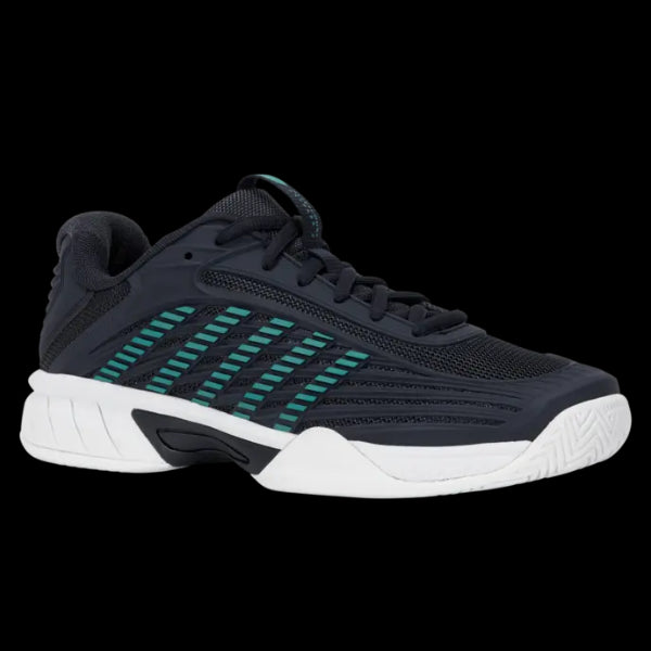 KSwiss Junior Tennis Shoes Hypercourt Express 3 - All Court - Carbon/Baltic/White