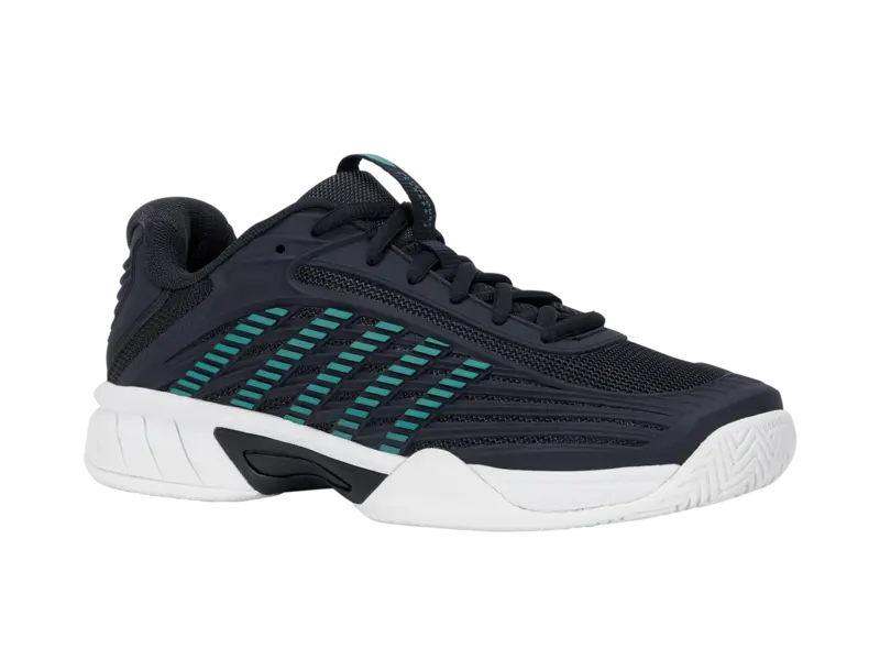 KSwiss Junior Tennis Shoes Hypercourt Express 3 - All Court - Carbon/Baltic/White