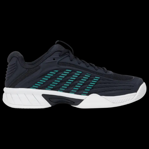 KSwiss Junior Tennis Shoes Hypercourt Express 3 - All Court - Carbon/Baltic/White
