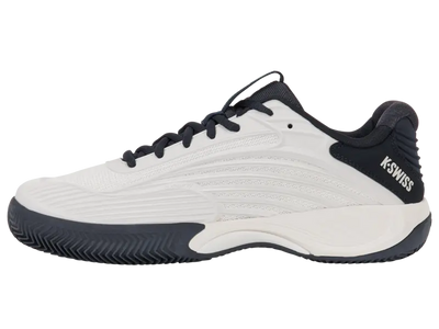 KSwiss Men's Tennis Shoes Hypercourt Express 3 - Clay Court - Blanc /Carbon/Baltic